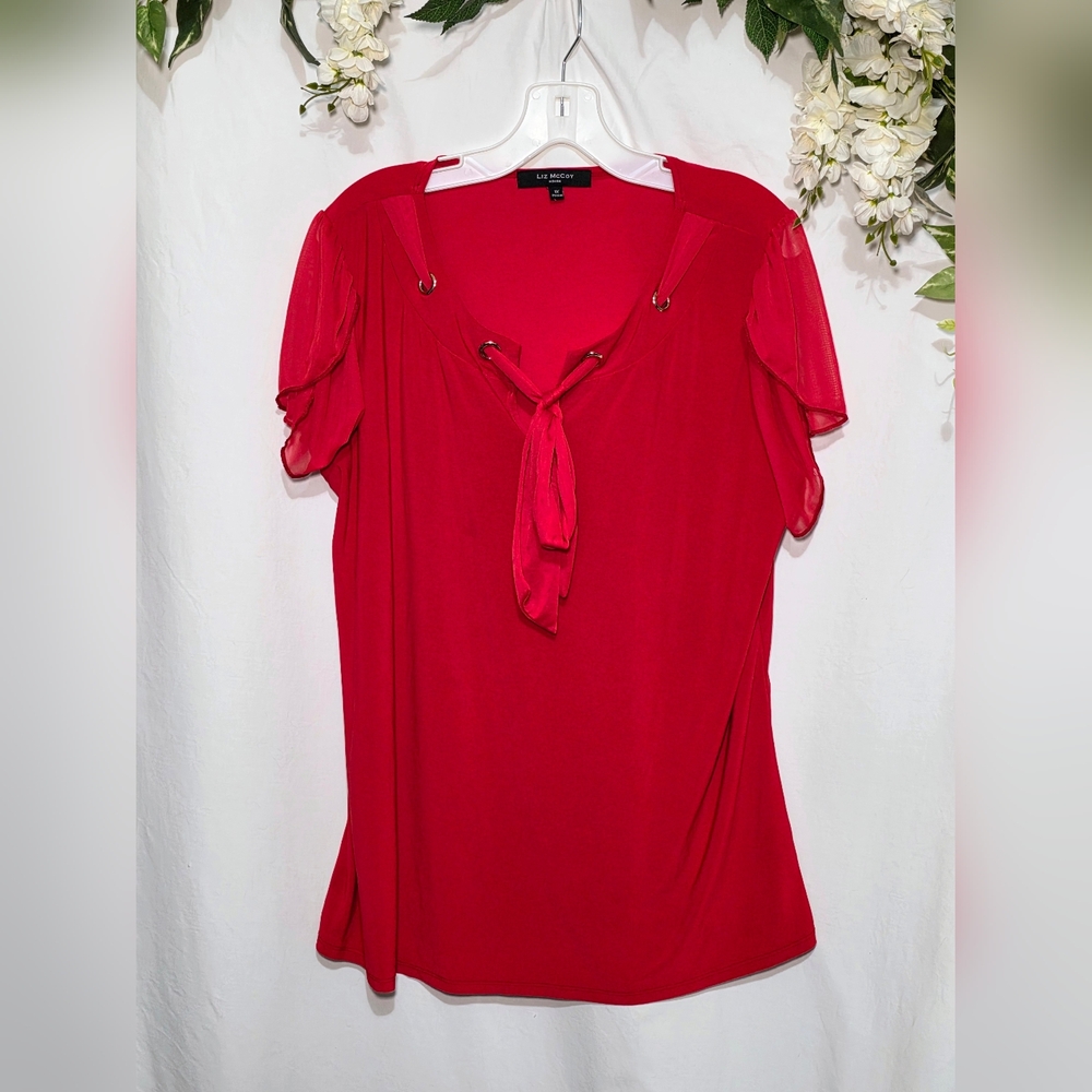 Elegant Red Women's Top